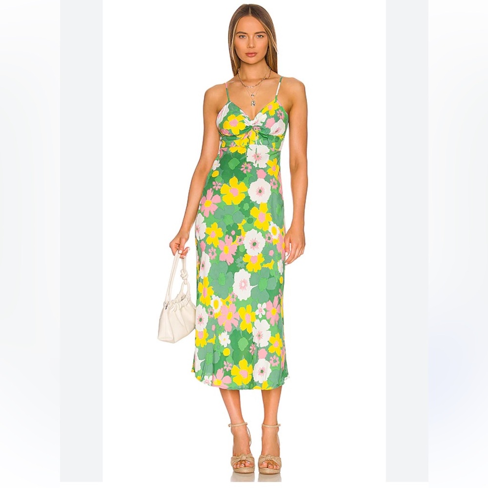 FAITHFULL THE BRAND Shayna Midi La
Palma Floral Print Green